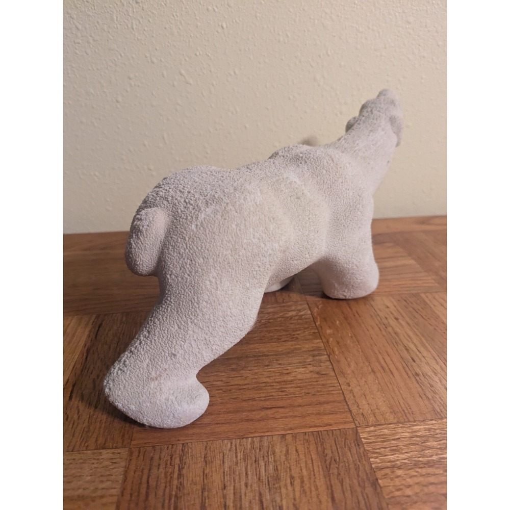 VINTAGE INUIT ESKIMO POLAR BEAR ART SCULPTURE Walking Bear Porcelain Textured - Picture 8 of 13